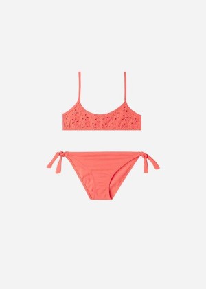 Calzedonia Two-Piece Corfù Kids' Swimsuits Orange | CA 1121YU