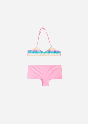 Calzedonia Two-Piece Sole Kids' Swimsuits Pink | CA 1116QZ