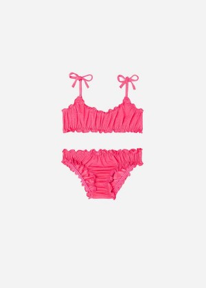 Calzedonia Two Piece Formentera Kids' Swimsuits Pink | CA 1134LH