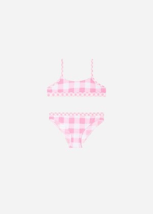 Calzedonia Two Piece Lione Kids' Swimsuits Pink | CA 1132JJ