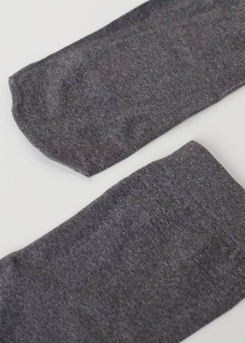 Calzedonia 50 Denier Soft Touch Short Women's Socks Grey | CA 1867BC