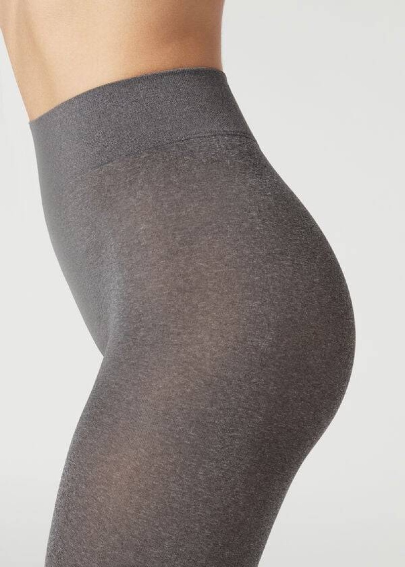 Calzedonia 50 Denier Total Comfort Soft Touch Opaque Women's Tight Grey | CA 3169AP