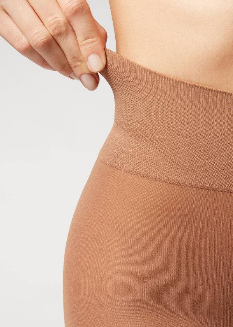 Calzedonia 50 Denier Total Comfort Soft Touch Opaque Women's Tight Beige | CA 3168SO