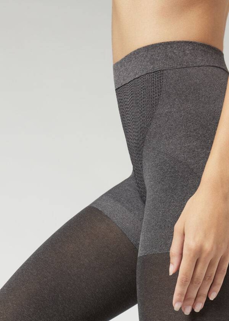 Calzedonia 50 Denier Total Shaper Opaque Women's Tight Grey | CA 3156BC