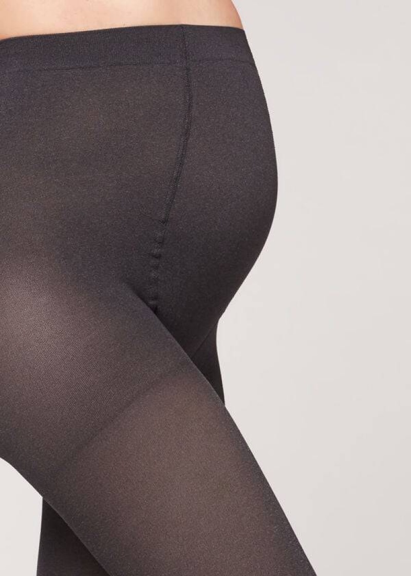 Calzedonia 60 Maternity Denier Women's Tight Grey | CA 3186ZG