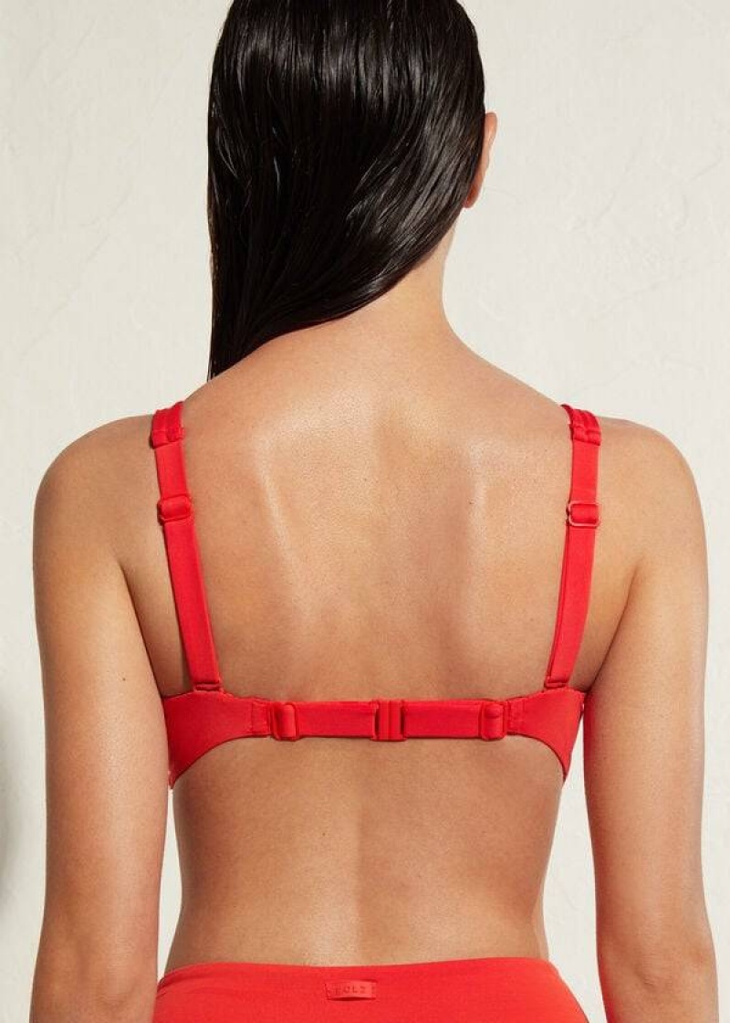 Calzedonia Balconette Indonesia Eco Women's Bikini Tops Red | CA 2523AP