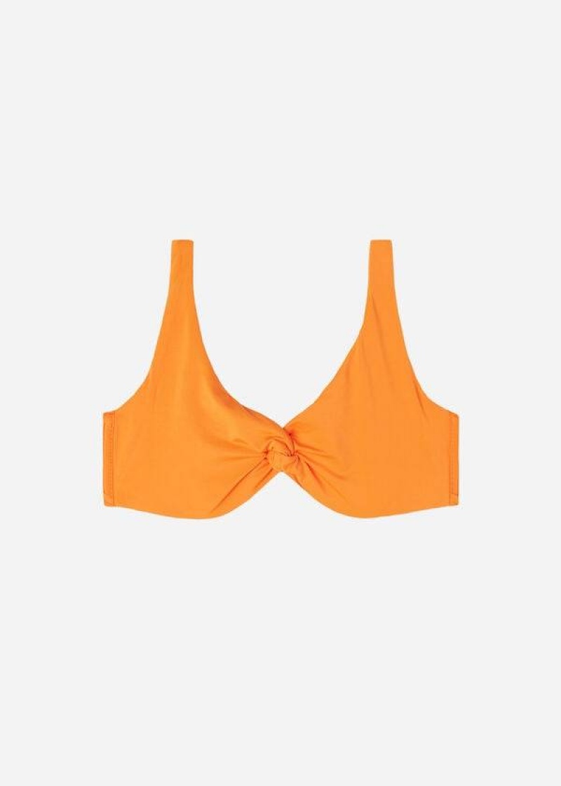 Calzedonia Balconette Indonesia Eco Women's Bikini Tops Orange | CA 2522SO