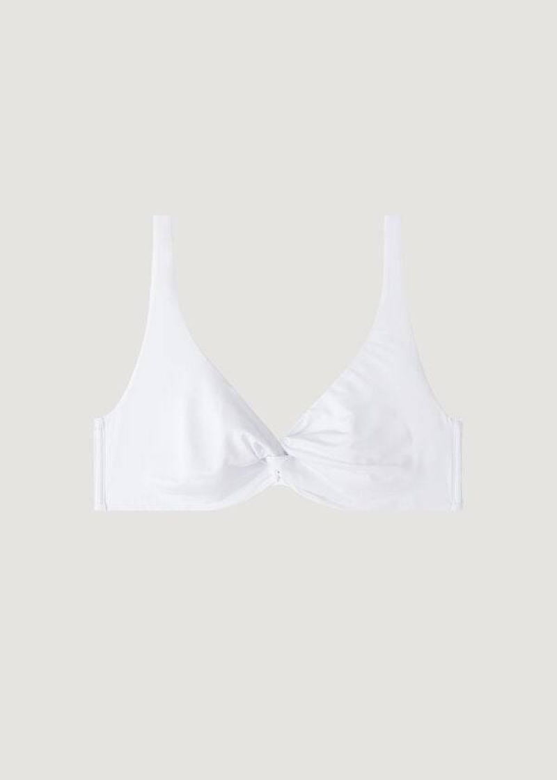 Calzedonia Balconette Indonesia Eco cobey Women's Bikini Tops White | CA 2517JJ