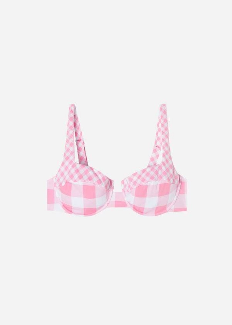 Calzedonia Balconette Lione Women's Bikini Tops Pink | CA 2513XF