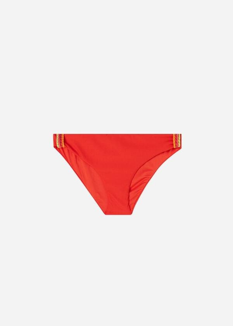 Calzedonia Berlino Women's Bikini Bottoms Red | CA 2897NB