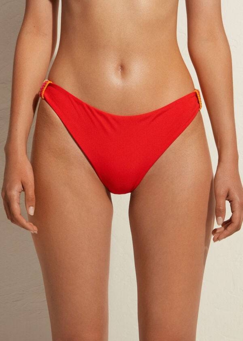 Calzedonia Berlino Women\'s Bikini Bottoms Red | CA 2897NB