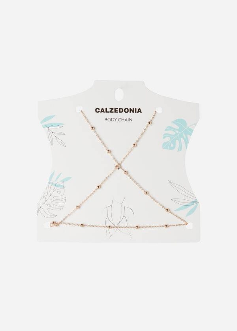 Calzedonia Body Chain Necklace Women's Accessories Gold | CA 2918TV