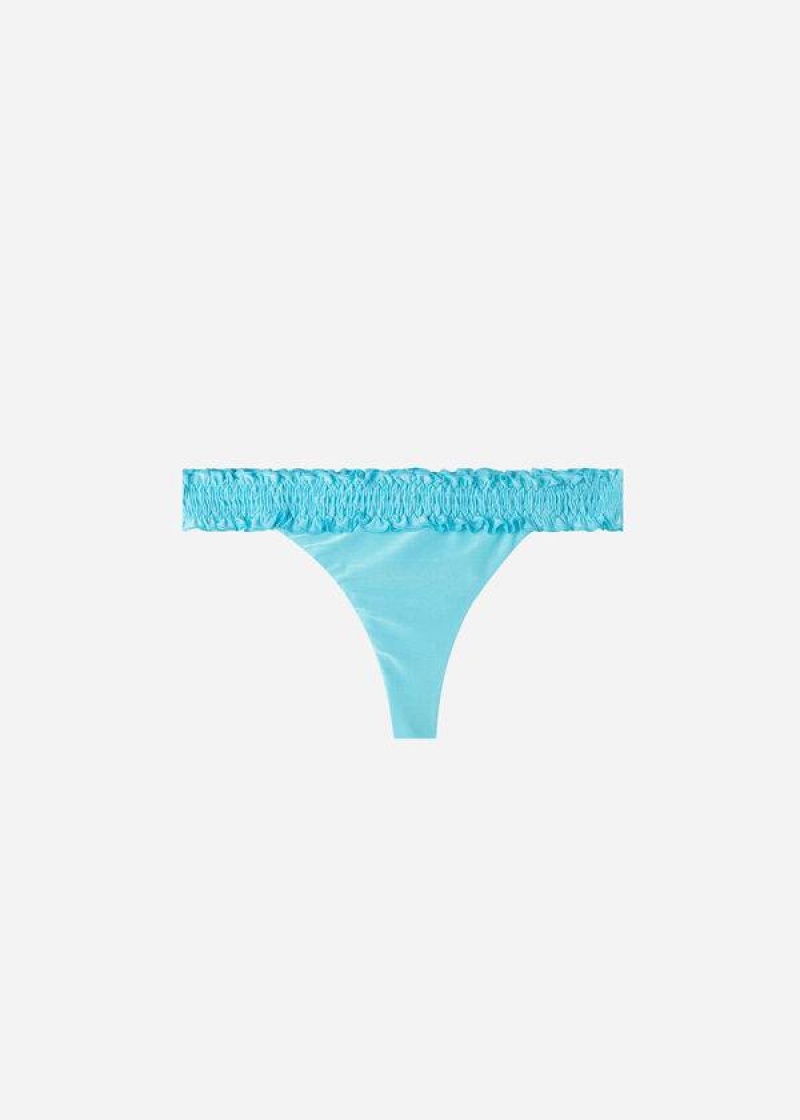 Calzedonia Brazilian Formentera Women's Bikini Bottoms Turquoise | CA 2883DN