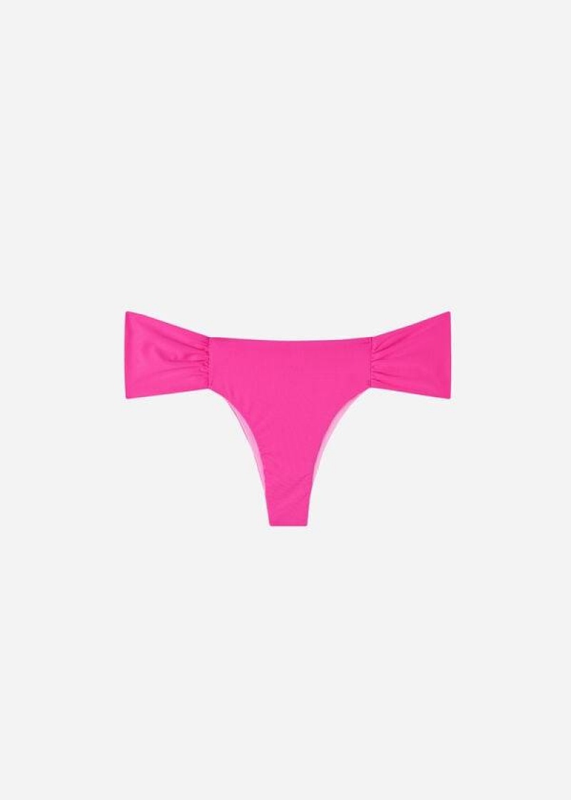 Calzedonia Brazilian Indonesia Eco Women's Bikini Bottoms Pink | CA 2878KI