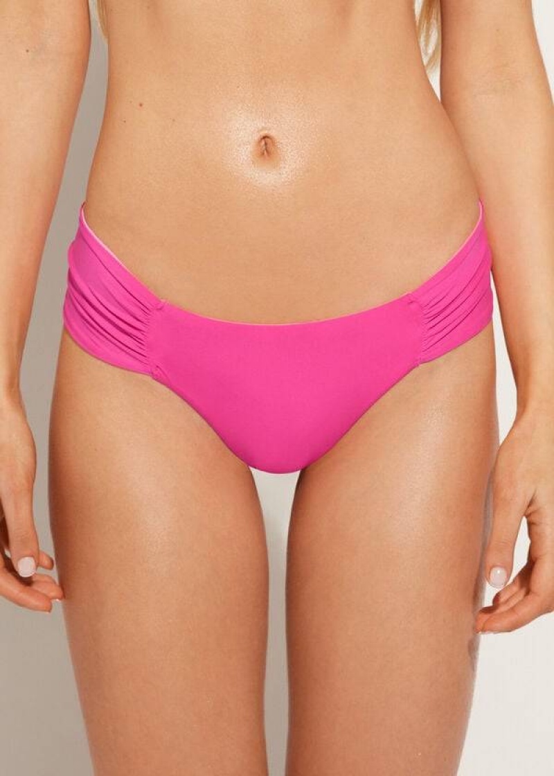 Calzedonia Brazilian Indonesia Eco Women\'s Bikini Bottoms Pink | CA 2878KI