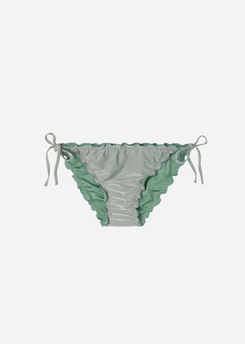 Calzedonia Brazilian String Formentera Women's Bikini Bottoms Grey | CA 2860PQ