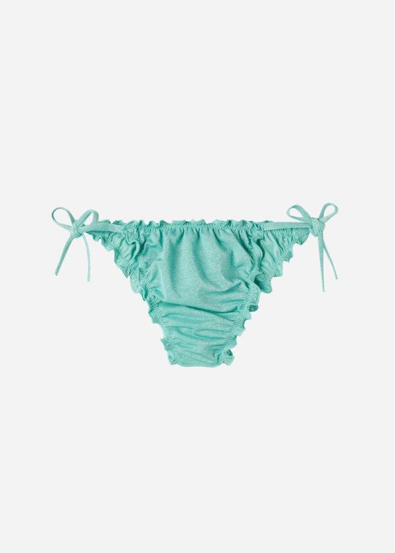 Calzedonia Brazilian String Formentera Women's Bikini Bottoms Green | CA 2858SO