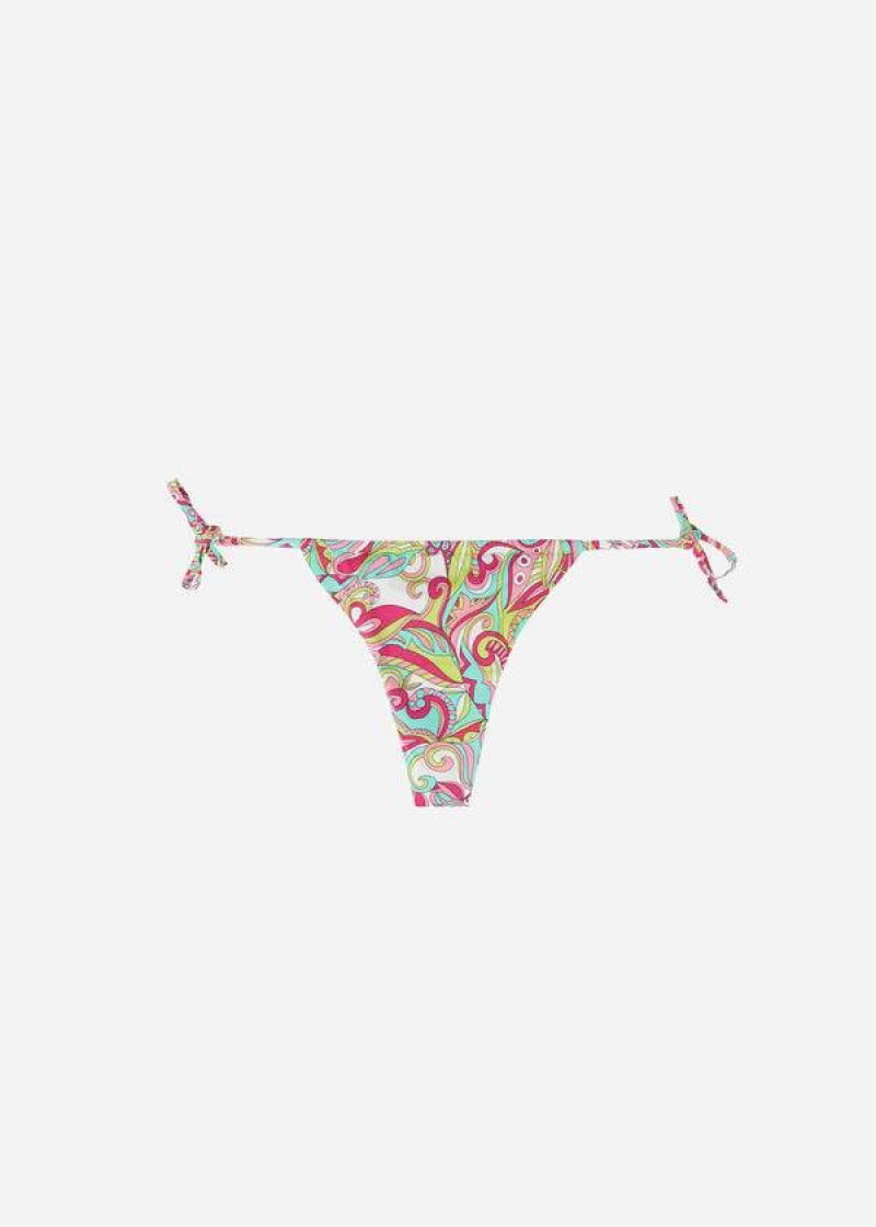 Calzedonia Brazilian String Londra Women's Bikini Bottoms Multicolor | CA 2853NB