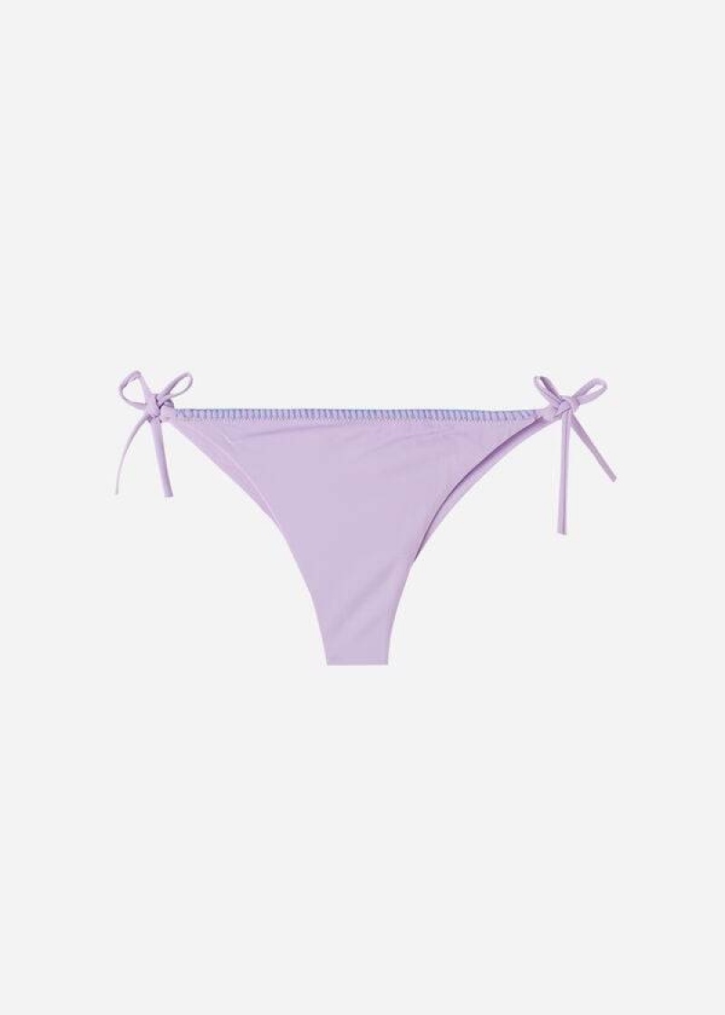 Calzedonia Brazilian String Tel Aviv Women's Bikini Bottoms Purple | CA 2850WY