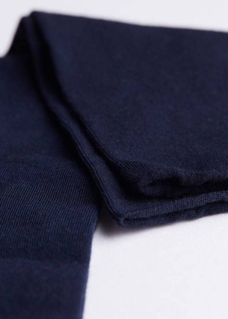 Calzedonia Cashmere Blend 3/4 Long Women's Socks Blue | CA 1955IS