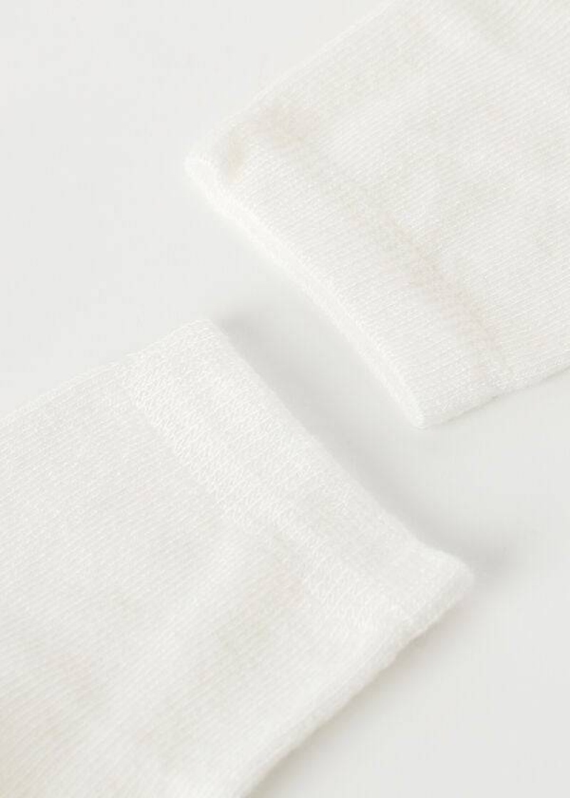 Calzedonia Cashmere Blend Short Kids' Socks White | CA 1099PQ