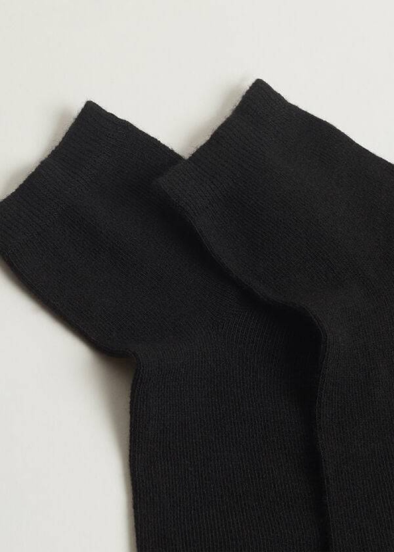 Calzedonia Cashmere Blend Short Kids' Socks Black | CA 1097IS