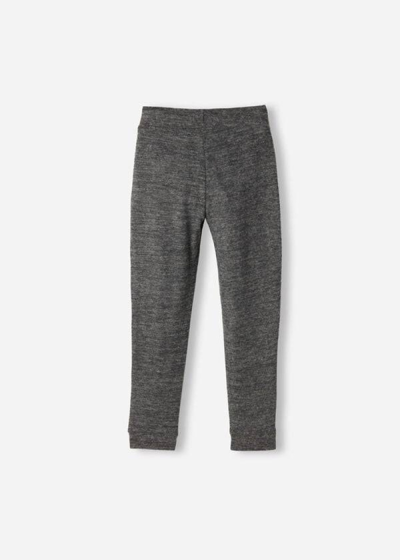 Calzedonia Cashmere Blend Stretch Kids' Leggings Grey | CA 1073PQ