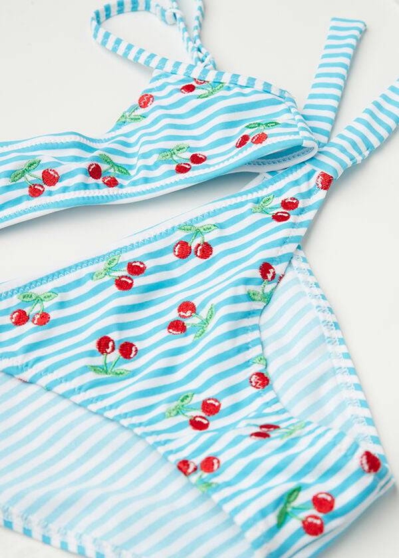 Calzedonia Cherry Two-Piece Ariel Kids' Swimsuits Blue | CA 1154DN