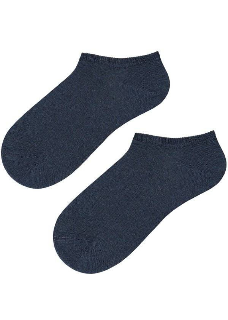 Calzedonia Cotton No-Show Men's Socks Blue | CA 1292XF