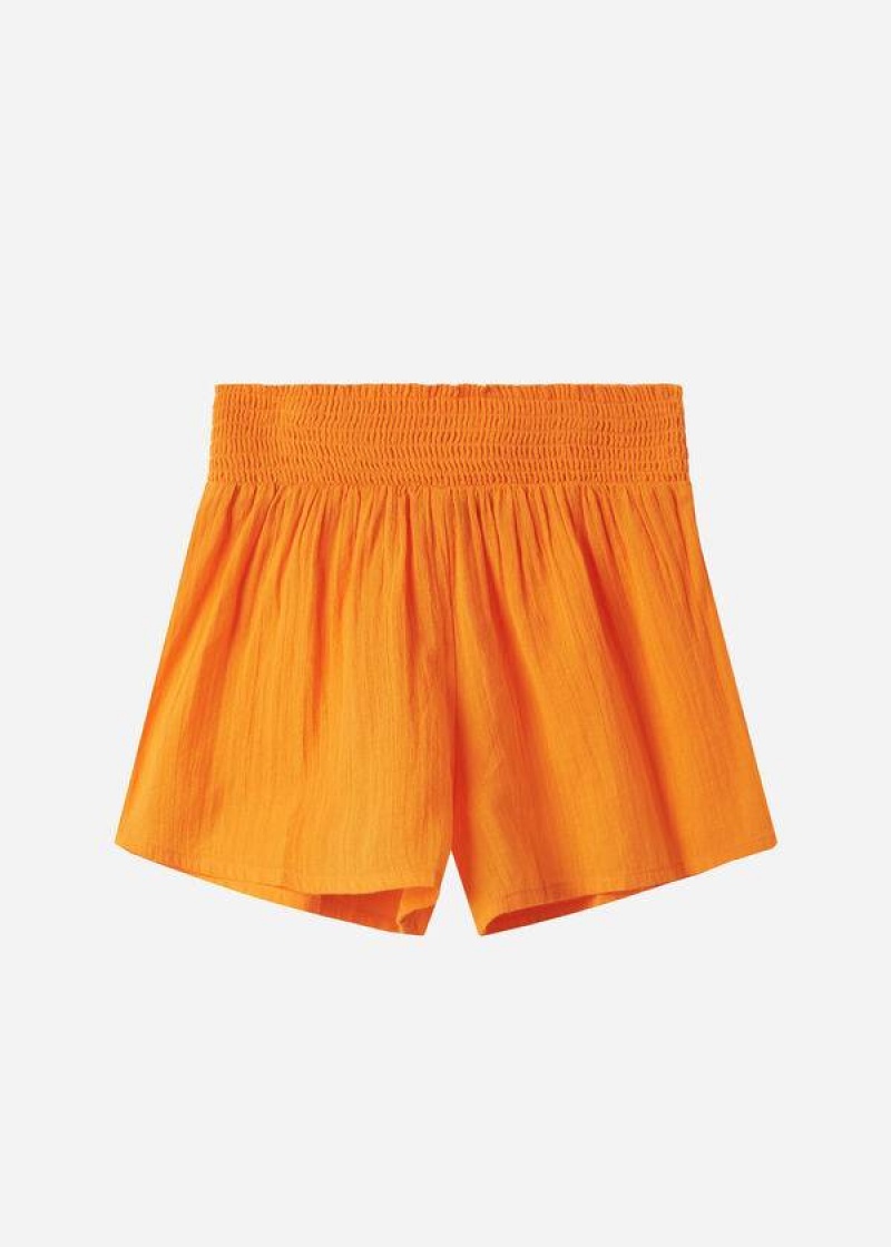 Calzedonia Cotton Shorts Women's Cover Ups Orange | CA 2070LH