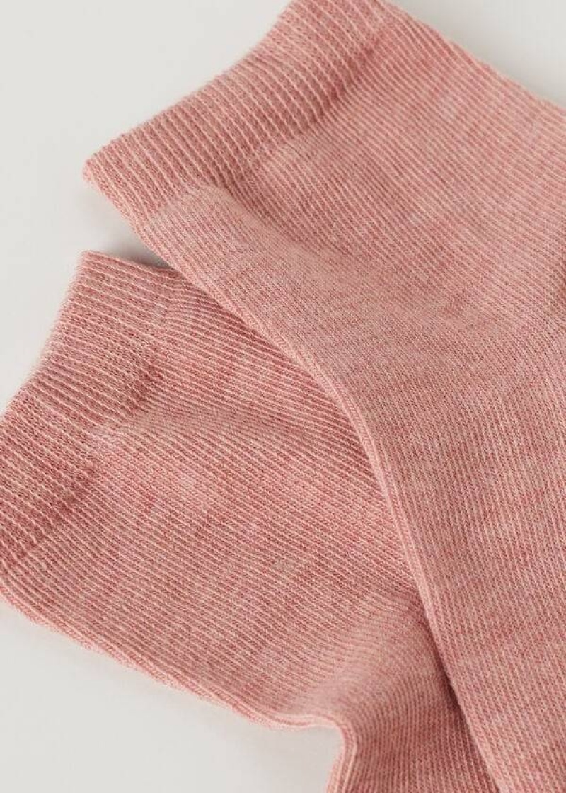 Calzedonia Cotton with Fresh Feet Breathable Material Short Kids' Socks Pink | CA 1085CE