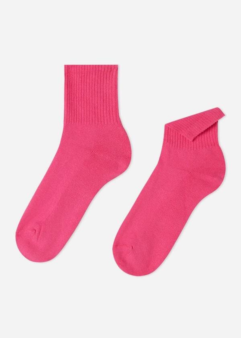 Calzedonia Crew Sport Men's Socks Pink | CA 1346VD