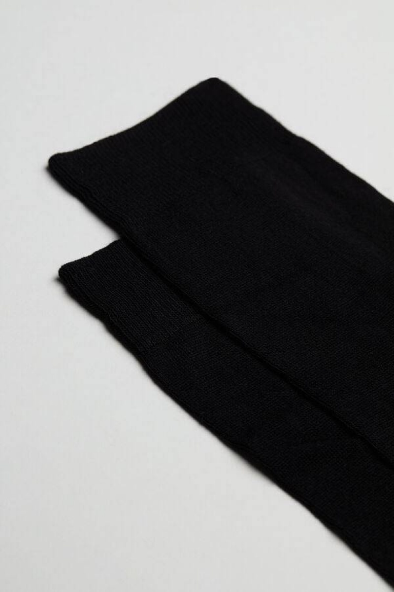 Calzedonia Crew with Cashmere Men's Socks Black | CA 1362DN