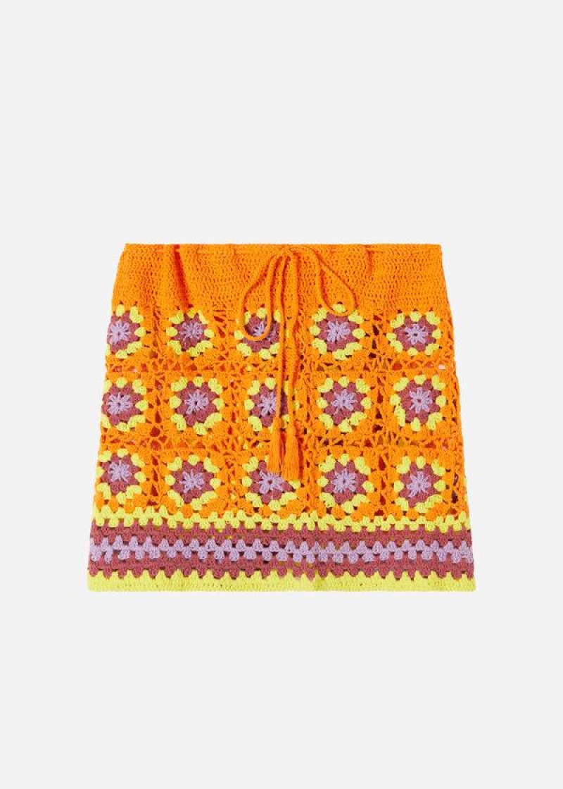 Calzedonia Crochet Skirt Women's Cover Ups Orange | CA 2061PQ