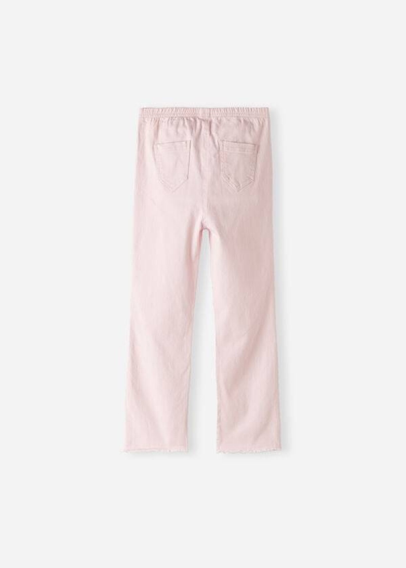 Calzedonia Cropped Flared Denim Kids' Leggings Pink | CA 1066EX