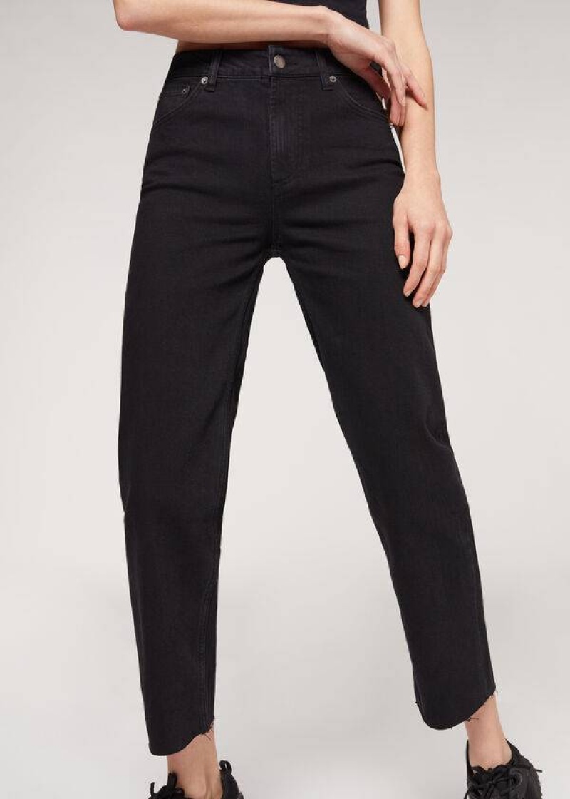 Calzedonia Cropped Straight-Leg Women's Jeans Black | CA 1627KI