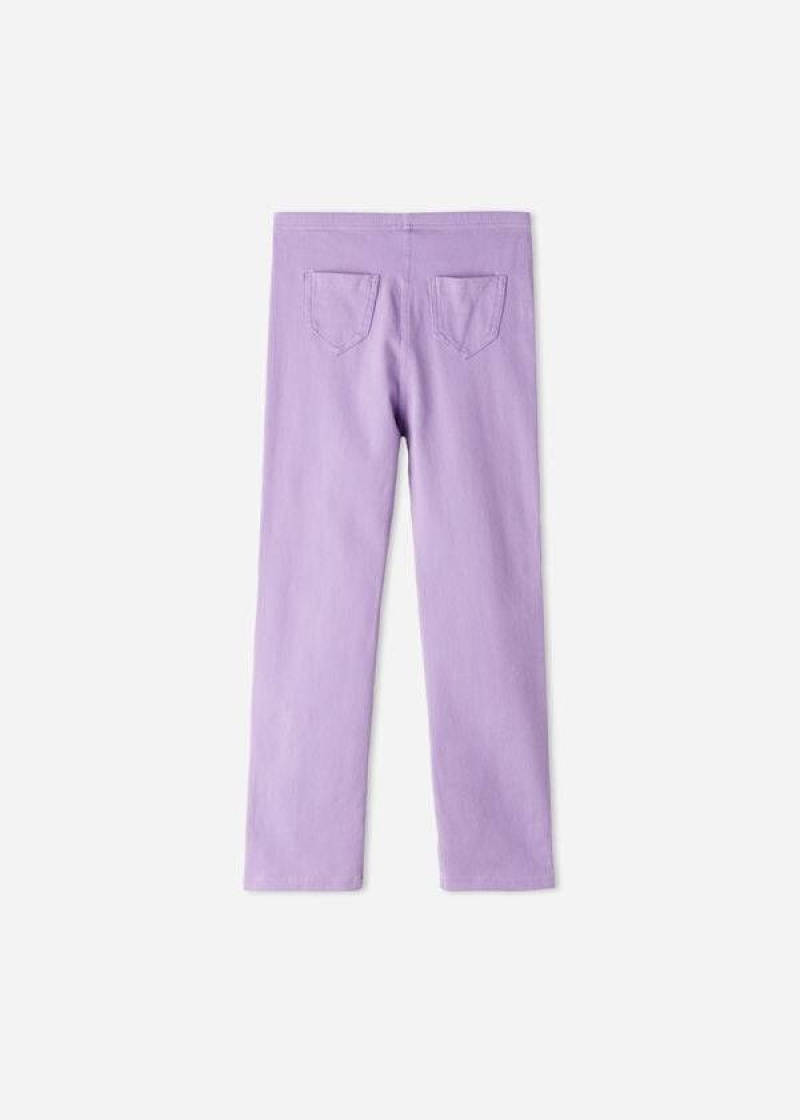 Calzedonia Denim jeggings Kids' Leggings Purple | CA 1060VD