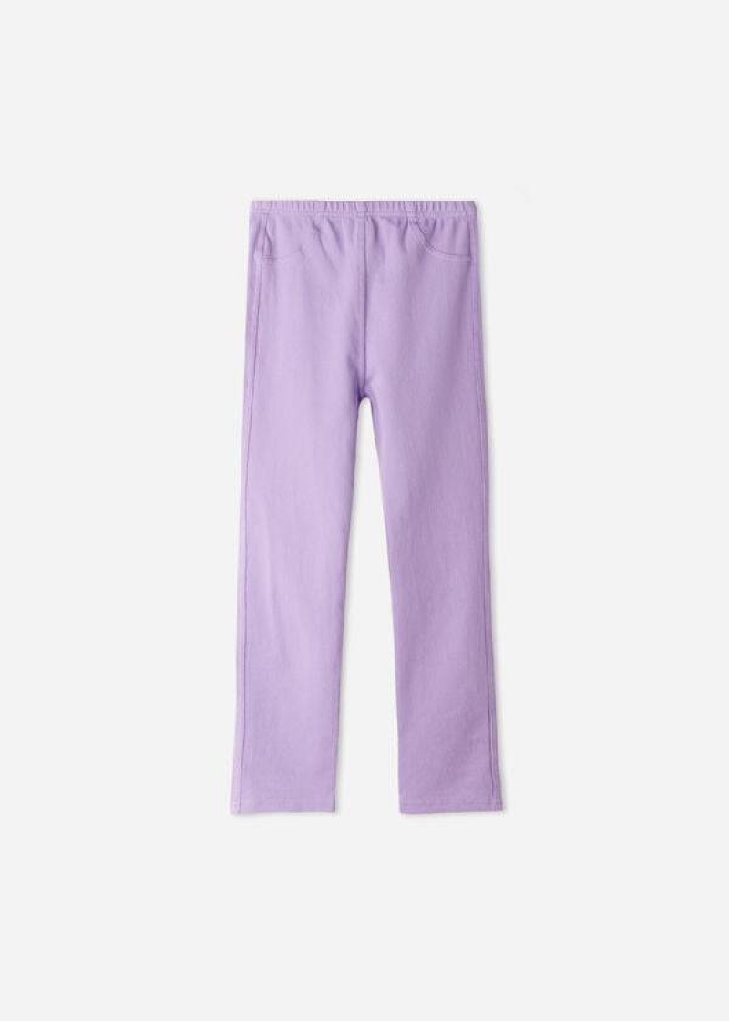 Calzedonia Denim jeggings Kids\' Leggings Purple | CA 1060VD