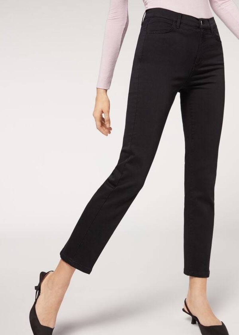 Calzedonia Eco Comfort Women's Jeans Black | CA 1624GL