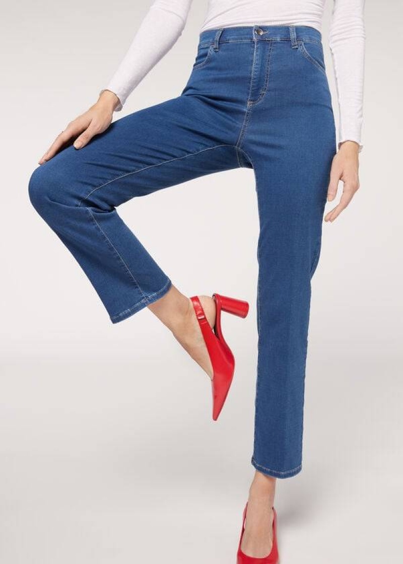 Calzedonia Eco Comfort Women's Jeans Blue | CA 1622DN