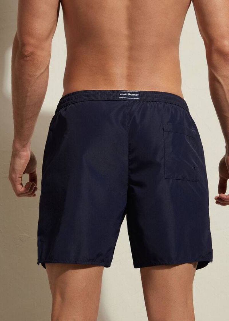 Calzedonia Formentera Eco Men's Swim Trunks Blue | CA 1266XF