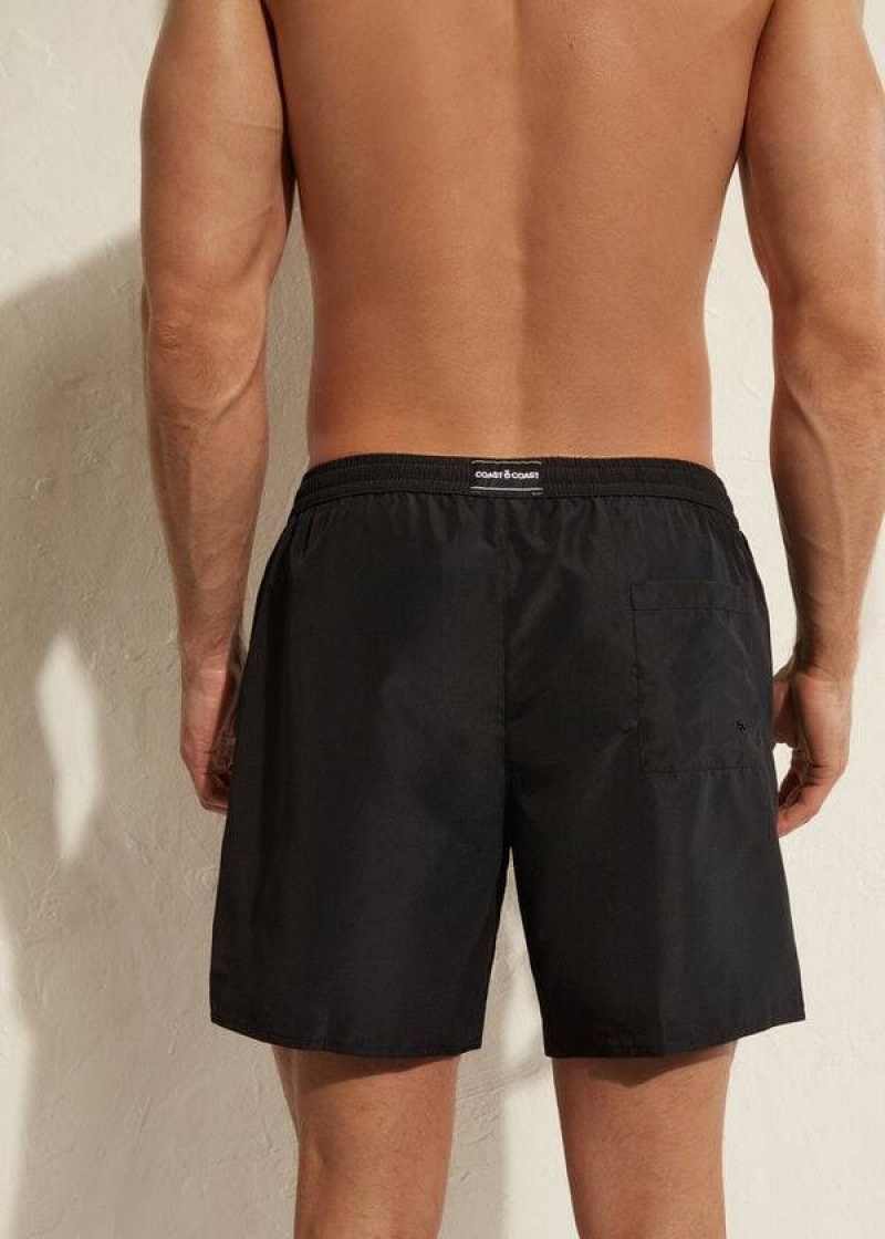 Calzedonia Formentera Eco Men's Swim Trunks Black | CA 1265ZG