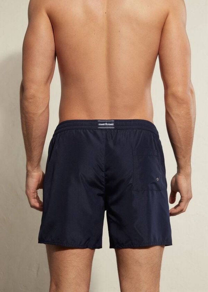 Calzedonia Formentera Men's Swim Trunks Navy | CA 1267CE