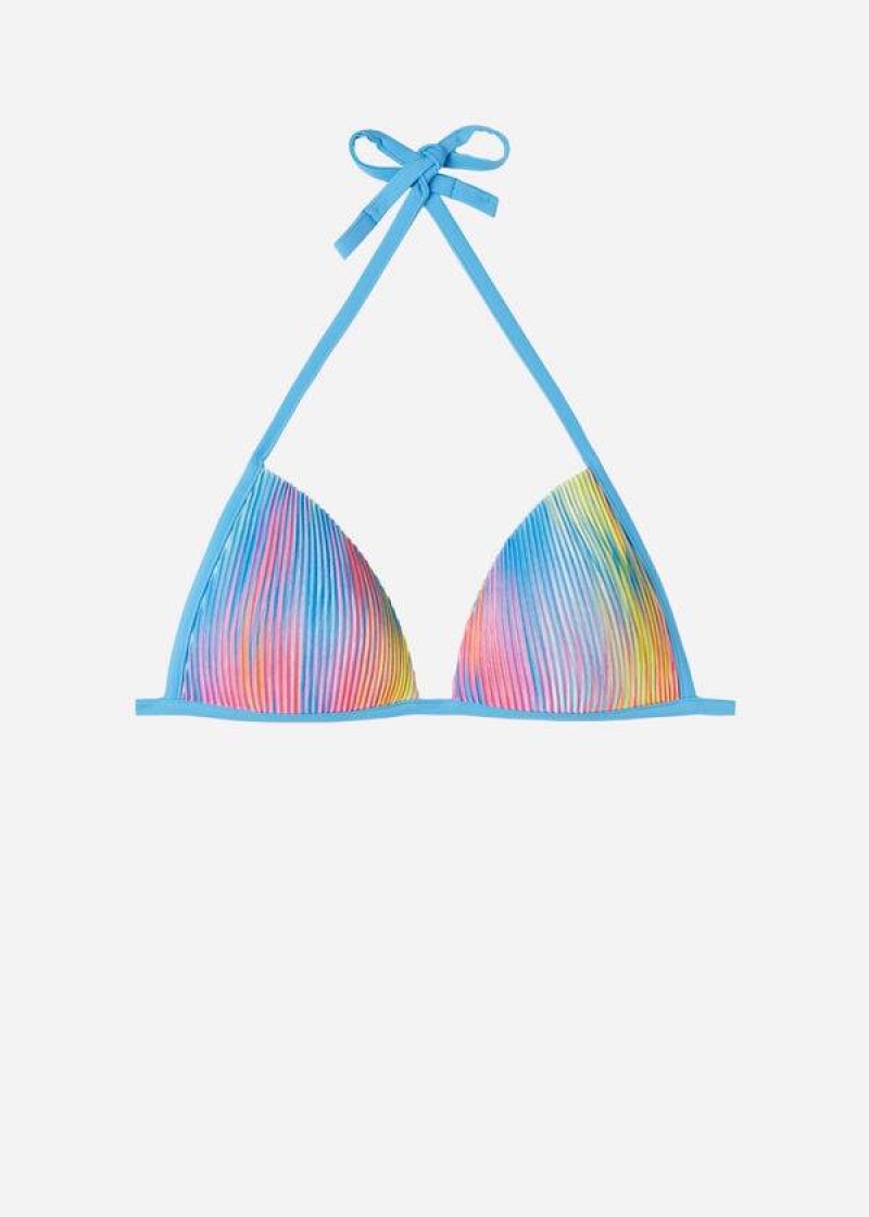 Calzedonia Graduated Padded Triangle Maiorca Women's Bikini Tops Multicolor | CA 2449UT