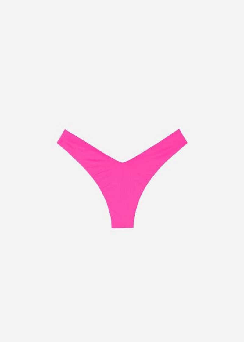 Calzedonia High Cut Brazilian Indonesia Eco Women's Bikini Bottoms Pink | CA 2802VD