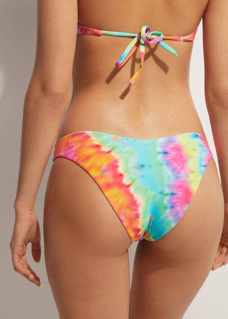 Calzedonia High Cut Orlando Women's Bikini Bottoms Multicolor | CA 2794TV