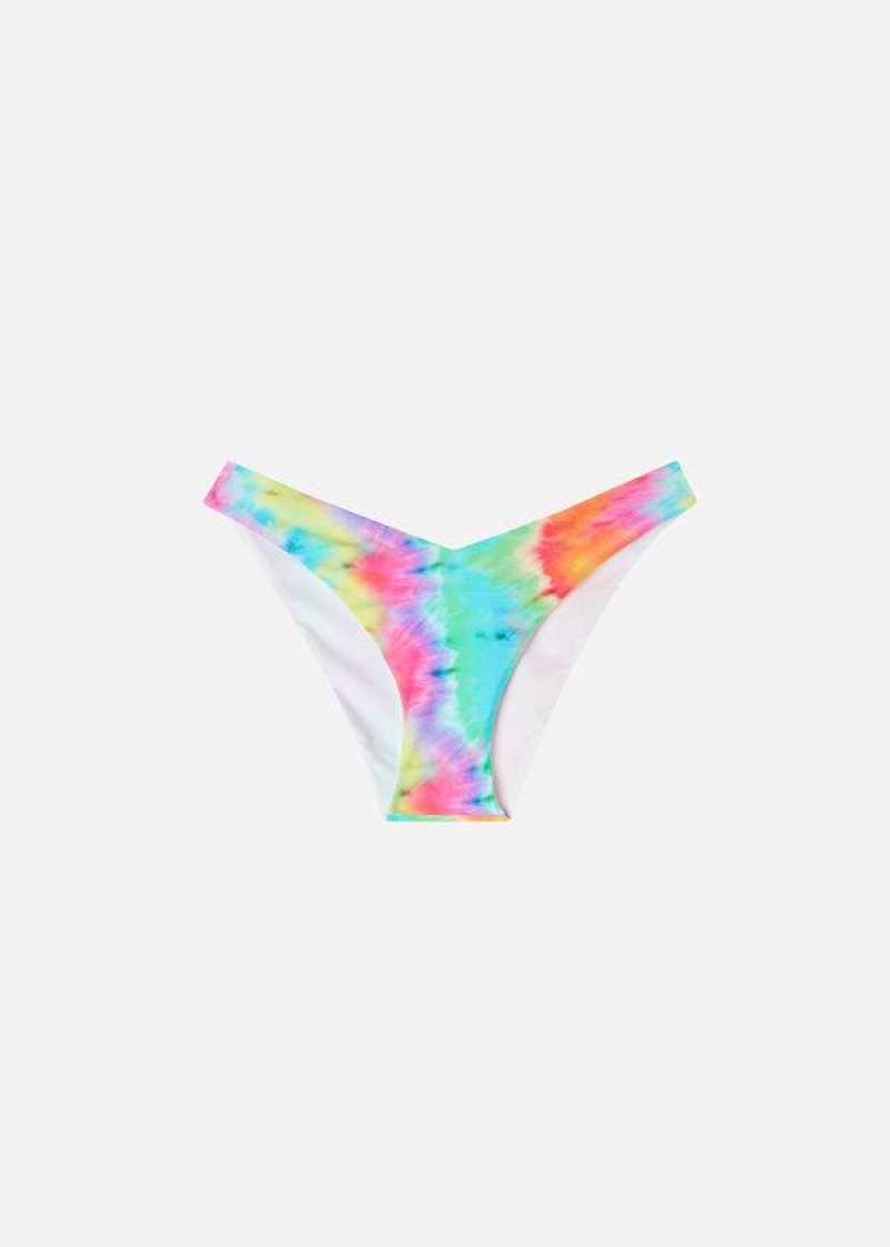 Calzedonia High Cut Orlando Women's Bikini Bottoms Multicolor | CA 2794TV