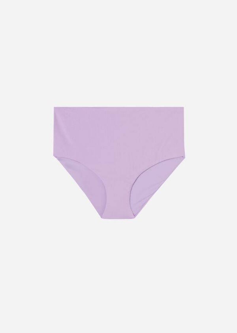 Calzedonia High Shaper Waist Indonesia Eco Women's Bikini Bottoms Purple | CA 2787SO