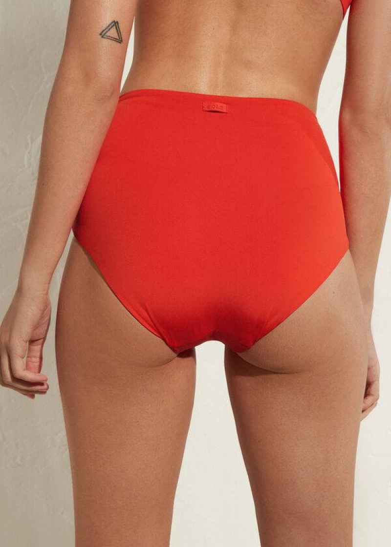 Calzedonia High Shaper Waist Indonesia Eco Women's Bikini Bottoms Red | CA 2786DN