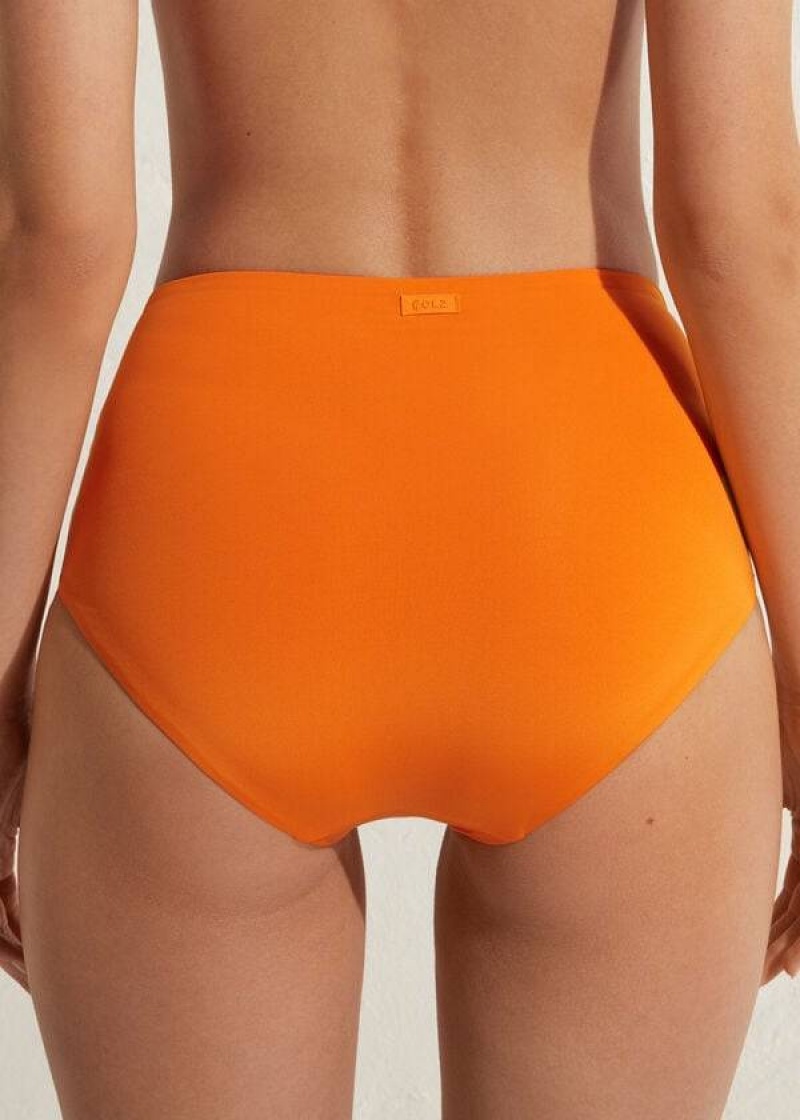 Calzedonia High Shaper Waist Indonesia Eco Women's Bikini Bottoms Orange | CA 2785FM